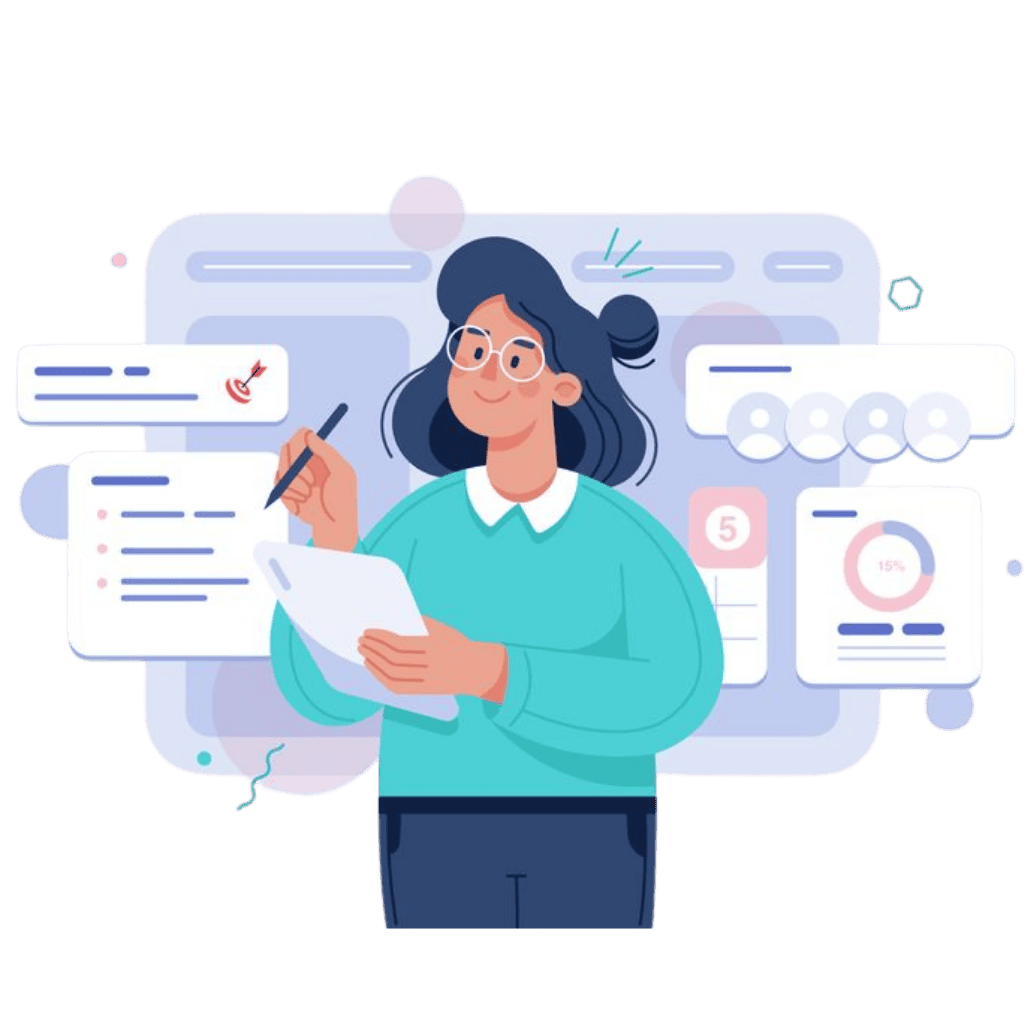 Ilustrasi Tim sedang menganalisis data