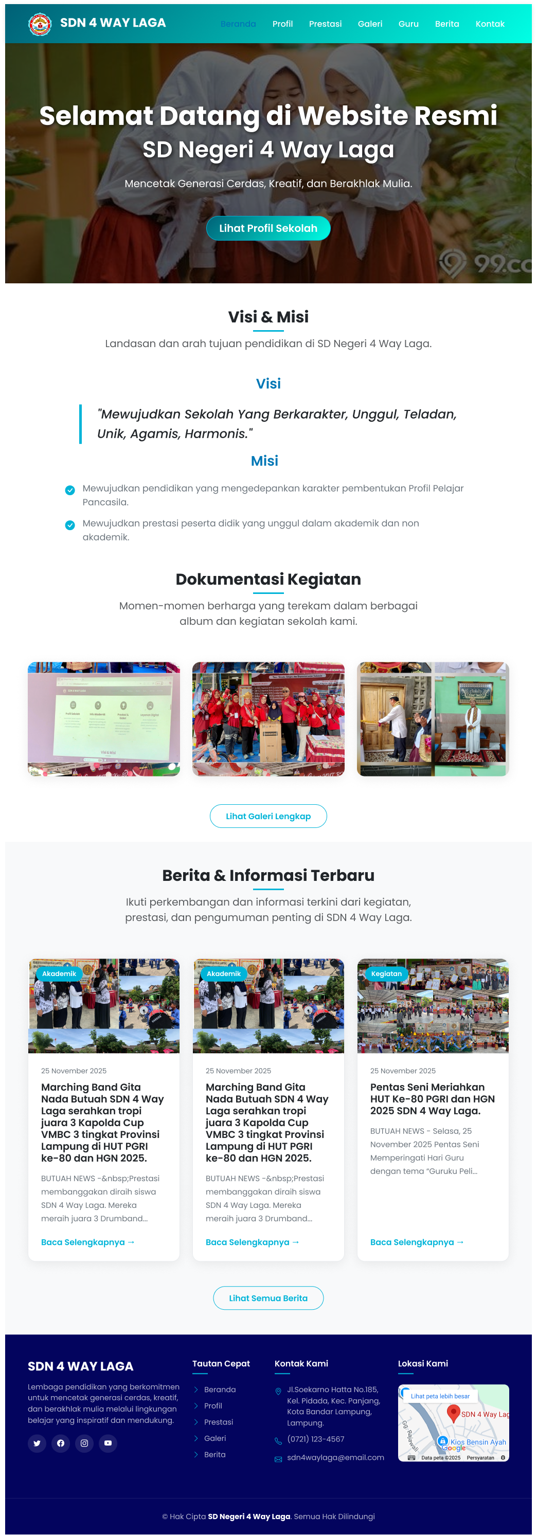 Sistem Informasi SD Negeri 4 Way Laga